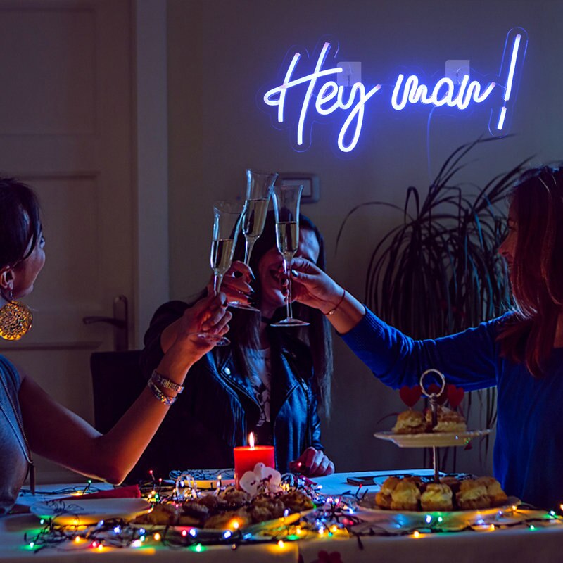 Wanxing Neon Led Neon Sign Blauwe Muur Opknoping Art Neon Licht Voor Party Bar Winkel Winkel Thuis Slaapkamer Room Decor usb Powered Voeding