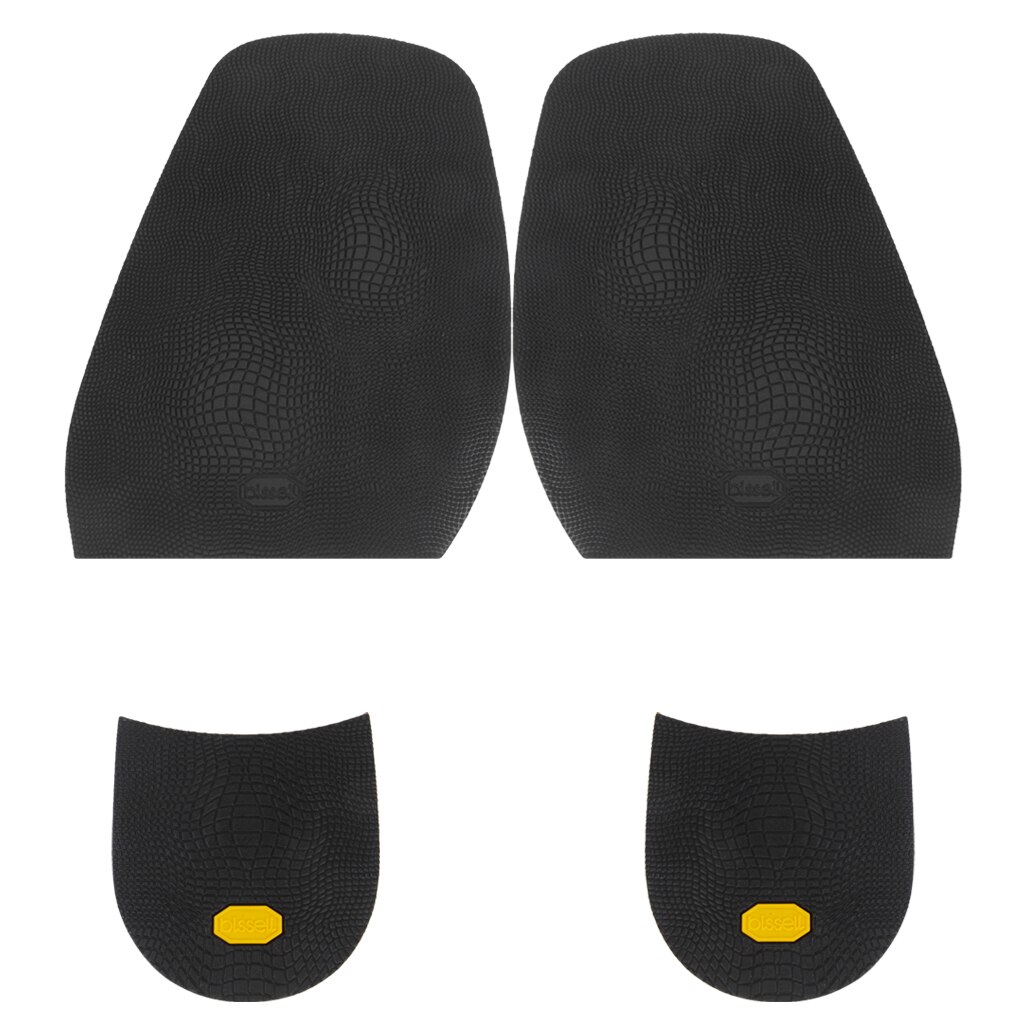 Footful Pair Rubber Stick on Half Soles + Heels Anti Slip Shoe Repair Supply: C