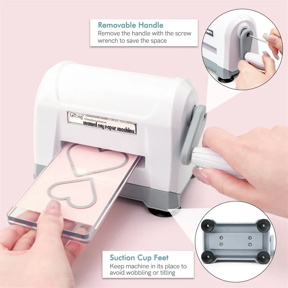 Mini troqueladora Manual portátil, máquina de grabado en papel troquelado y troquelado para hacer tarjetas, herramienta artesanal DIY para álbumes de recortes