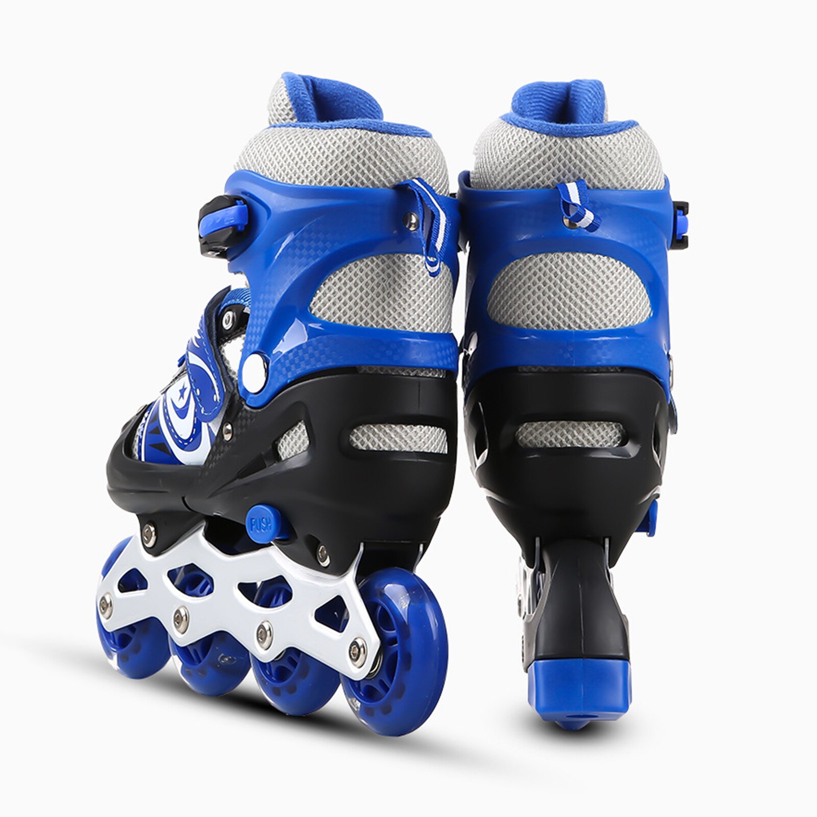 children's roller skates PVC single-wheel flashing roller skates inline rollers size adjustable
