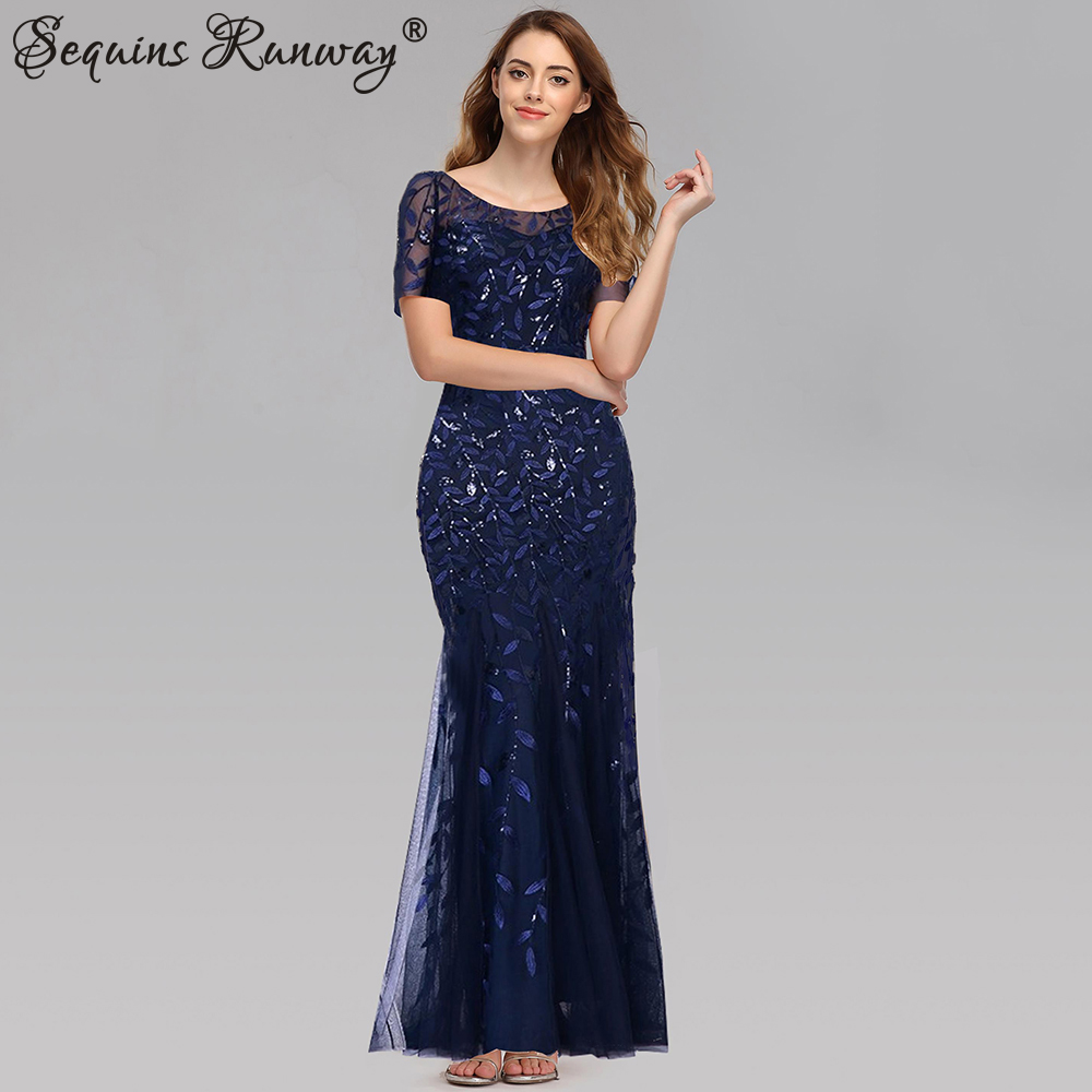 Sexy vintage Maxi Pailletten cocktail Kleid brautjungfer Prom Kleider für Frauen Lässige Party langarm club Bodycon Kleid vestidos: M / Elfenbein