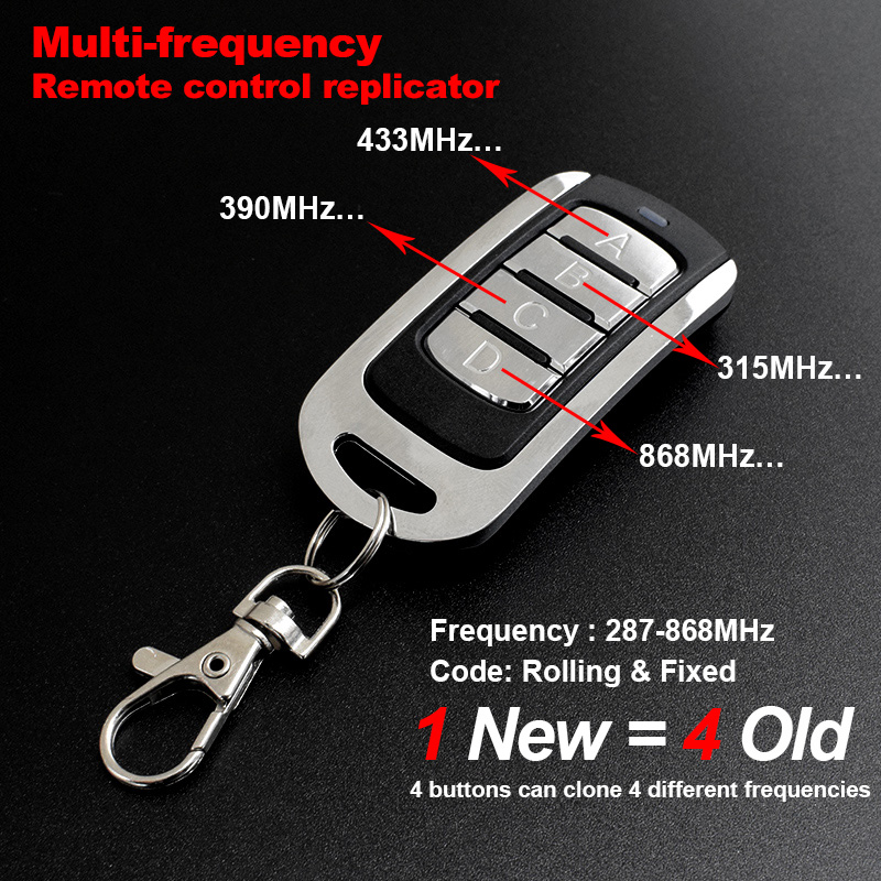 BFT MITTO 4, MITTO4A, MITTTO B RCB 04, KLEIO B RCA 04, TRC1, TRC2, TRC3 Garage Remote Control 433MHz Rolling Cod Fob Transmitter