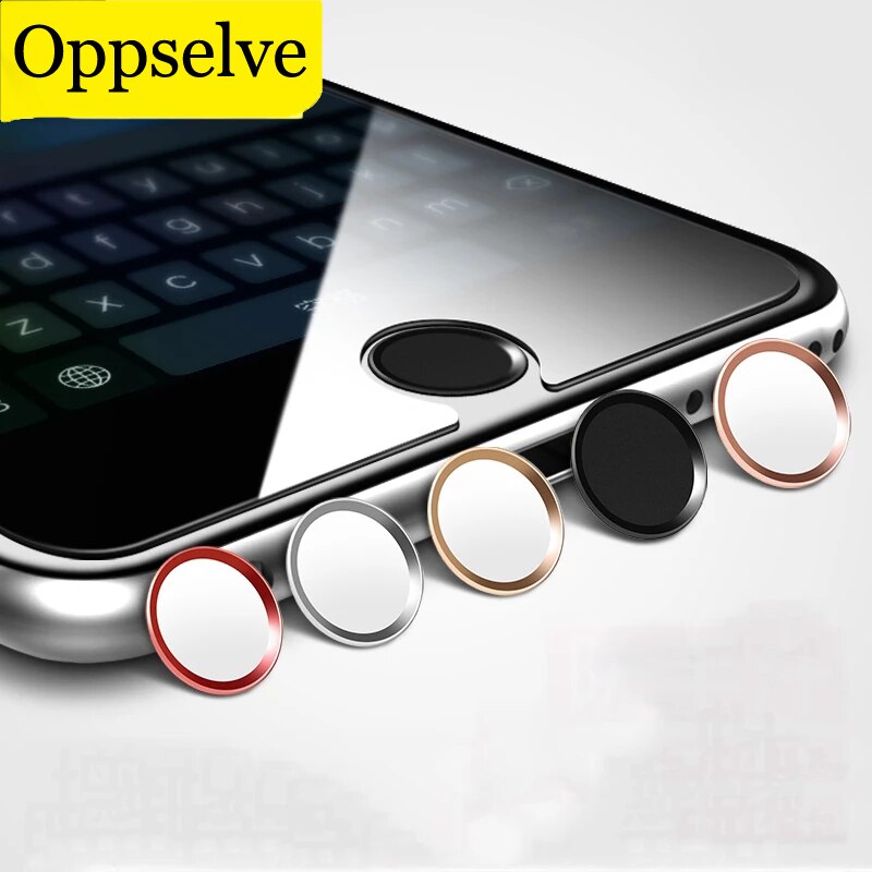 Pegatina de botón de inicio Universal para iPhone 8, 7, 6, 6S Plus, 5, iPad 2, 3, 4, Mini identificación táctil de huellas dactilares, pegatinas protectoras contra el sudor, 2 uds.