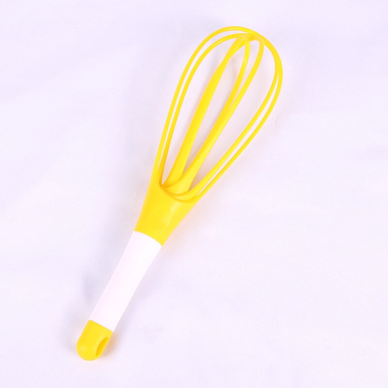 1Pc Mixer Eiklopper Stiring Leggen Apparaat Draaibare Kloppend Manual Klop Draaibaar Folding Keuken Gadget Cake Bakken Tool: YELLOW