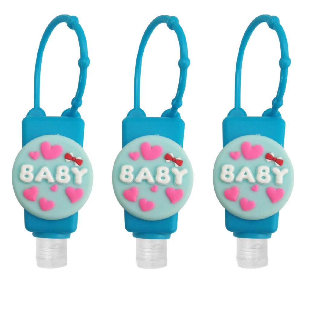 3 st 30ml silikon handsprithållare handdesinfektionsmedel dispensering handsprit hållare nyckelring bärbar dispensering: 3pc d