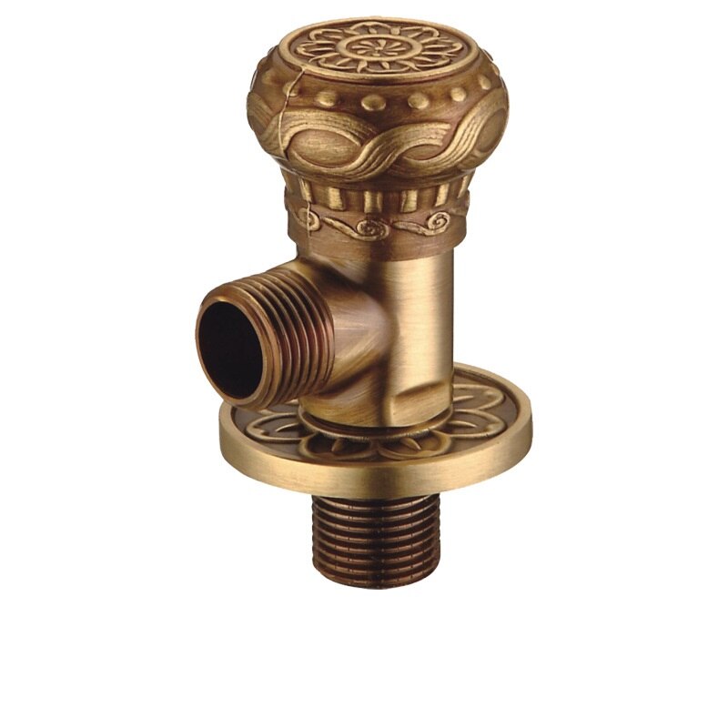 MTTUZK Solid Brass Angle Valve Antique Bronze Water Stop Valve G1/2" Filling Valves and Cold Water Inlet Valve