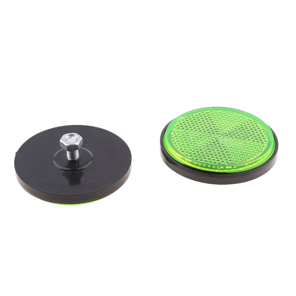 2 Pair Green Round Indicator Reflectors For Motorcycles Dirt Bikes