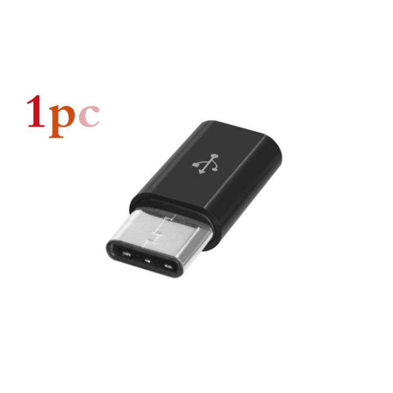 3/1PCS Handy Adapter Micro USB Zu USB C Adapter Microusb Stecker Für Xiaomi Huawei Samsung Galaxy adapter Typ C TXTB1: black 01