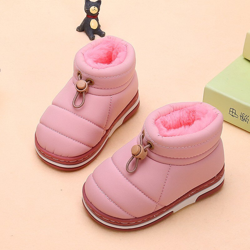 ENWAYEL bébé enfants hiver neige bottes enfants chaussures pour filles garçons bebe enfant en bas âge en cuir cheville fourrure peluche enfants fille