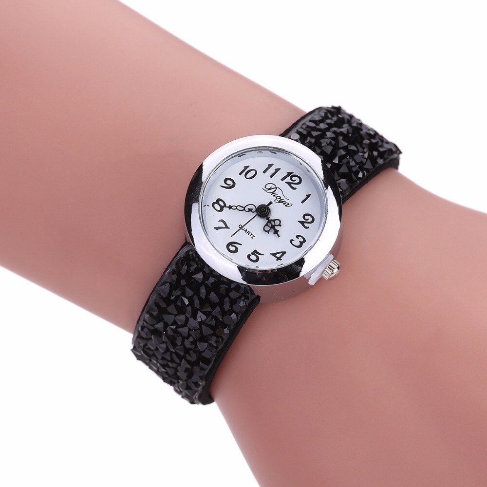 Minhin merk horloges dames casual jurk kristal leren wikkel armband horloge dames klassieke quartz polshorloges