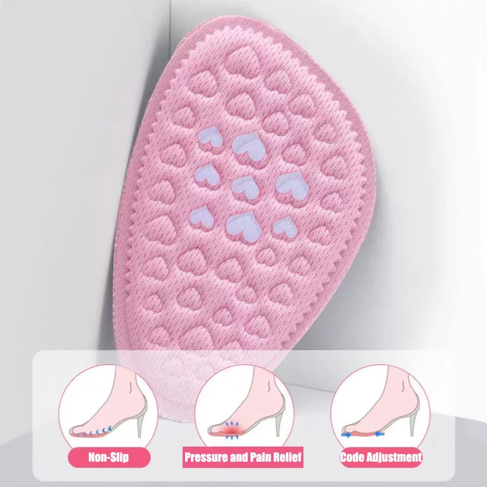 Plantillas para el antepié para mujer, zapatos de tacón alto, antideslizantes, alivio del dolor, almohadillas de inserción redondas, cojín para el dedo del pie, suela para el cuidado de los pies, 2/4/Uds.