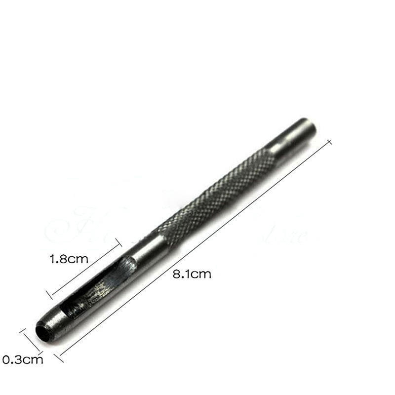 Herramientas para perforar cuero, juego de 5 tamaños, perforadora de cuero, perforadora hueca, cinturón, 3,0mm-7mm para ropa y lona: 3mm