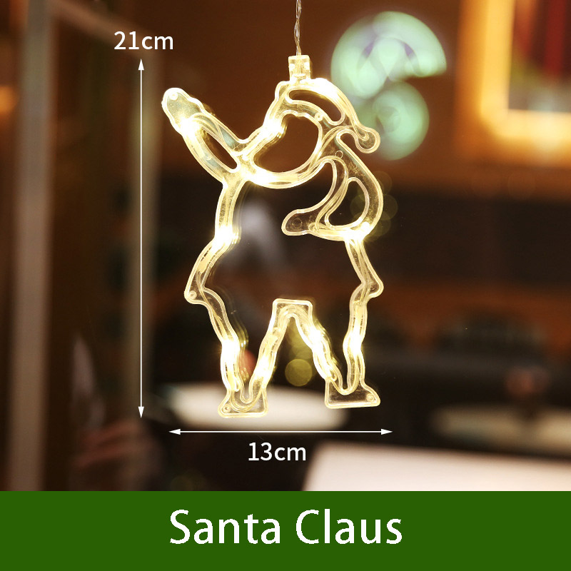 Weihnachtsdekoration LED-Lichterkette für Zuhause, Hochzeit, Schaufenster, Girlande, Lichter Ich bin Freien, Weihnachtsmann, Schneemann, stanzfrei: Tiefe Saphir