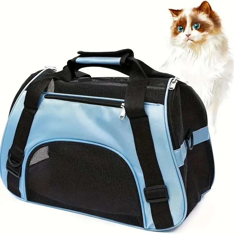 Tragbare Hund Katze Tragetasche Haustier Welpen Reisetaschen Atmungsaktive Gittergewebe Kleine Hund Katze Hunde draussen Zelt Träger Ausgehende Haustiere Handtasche
