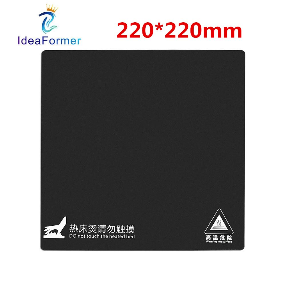 3D Printer Square Heat bed Sticker 214/220/235/310mm Print Build Plate Sticker With 3M Tape For Ender 3/5 Anet A6 A8 3d Printer.: 220 x 220mm