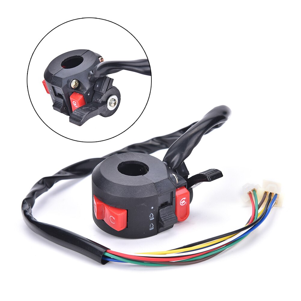 Left Start Kill ON-OFF Switch For Chinese ATV Quad With 22mm Handlebar 8-Wires