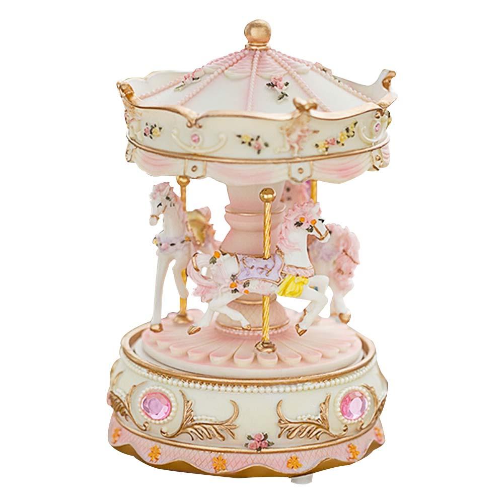 Caja de música carrusel luz LED Merry Go ronda niños niñas cumpleaños navidad niños juguete vacaciones boda decoración uso