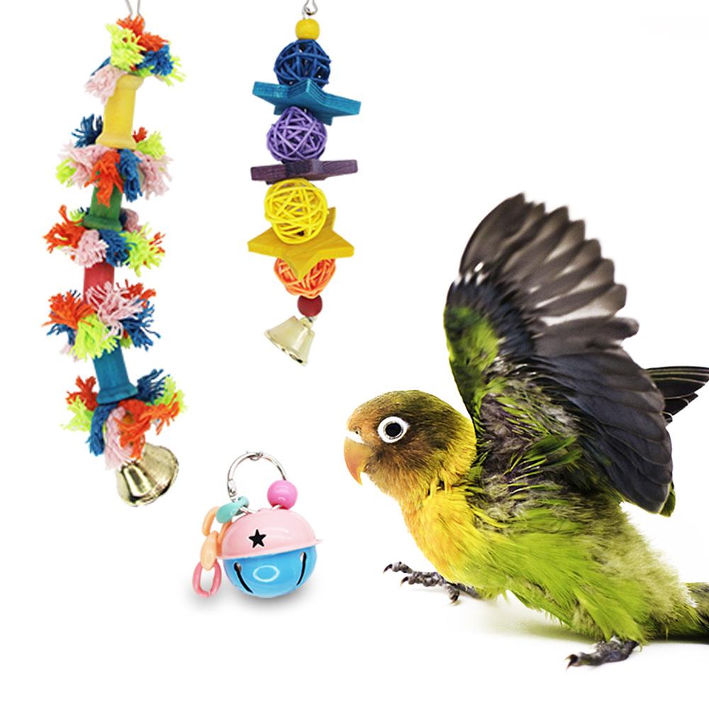 10 Parrot Toys chew Budgie Perch And Bird Toys Swing Pet Accessories Cockatiel ladder Stand parkiet speelgoed jouet perroquet