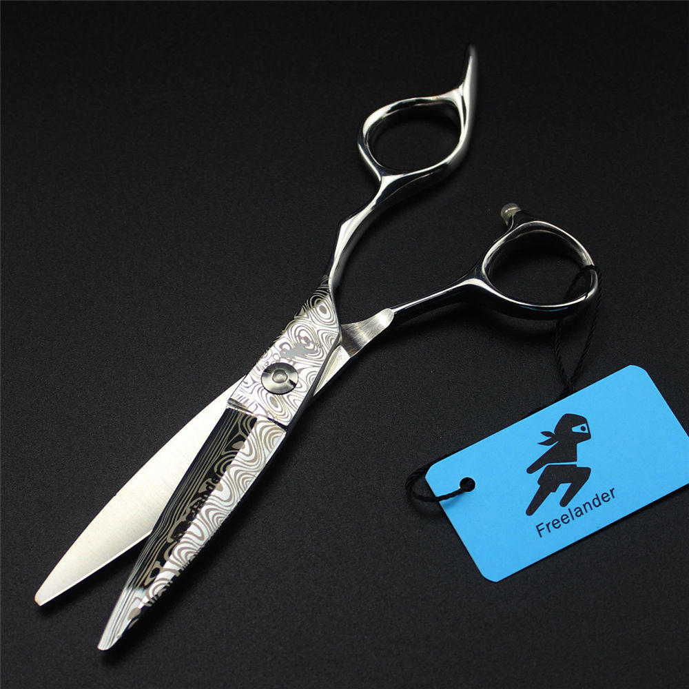 6.0 "Damascus Patroon Hond Haar Snijden Schaar Wilg Scharen Wide Blade Kat Grooming Kappersscharen Kapsel Gereedschap