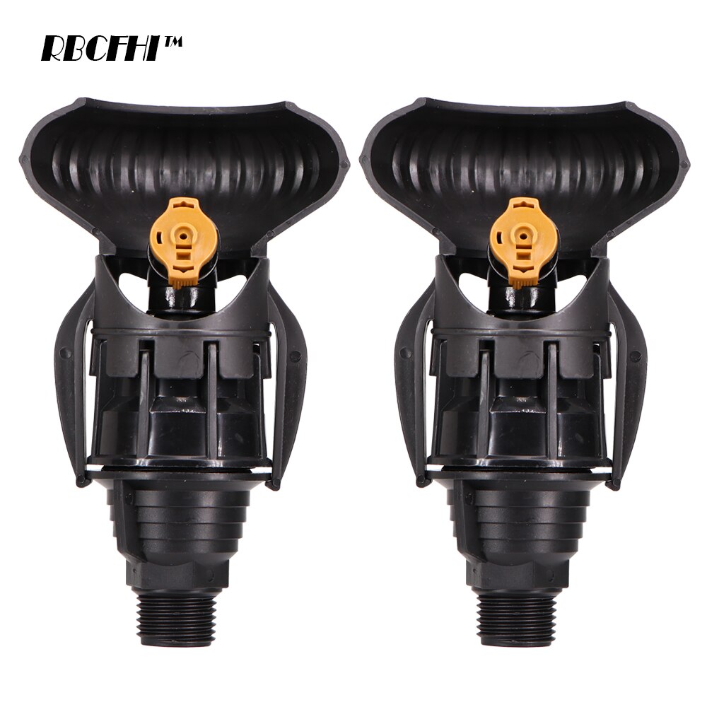 RBCFHI 2 sztuk 180 stopni ogród zraszacz obrotowy 1/2 ''gwint męnarty nawadnianie trawnika rozpylać kulka stalowa napęd podlewanie dysze