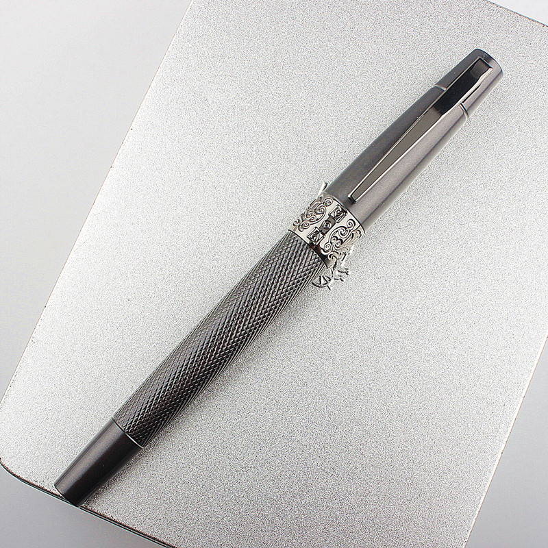 Luxury 2043 Metal Fountain Pen Financial Office Student School Stationery Supplies Ink Pens: PURPLE / XF