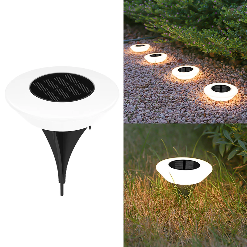 1/4 stk. solcellelamper, udendørslampe , 360 ° led-gulvlamper vandtætte med tænd/sluk til have, gårdsplads, indkørsel, terrasse, græsplæne 1/4 stk.: Blå