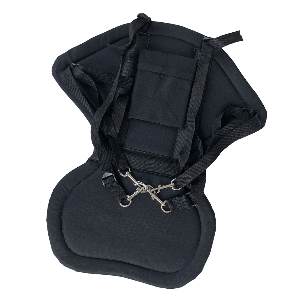 Adjustable Kayak Canoe Fishing Boat Seat Support Back Rest Nylon Cushion Pad for Kids Children Black 53 x 61 x 1.5 cm