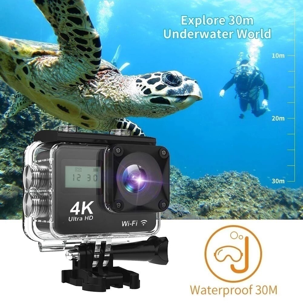 Touch Screen WiFi Action Camera 4K Ultra HD 30fps Waterproof DV With Remote Helmet Video Recording Cameras Outdoor Sports Cam