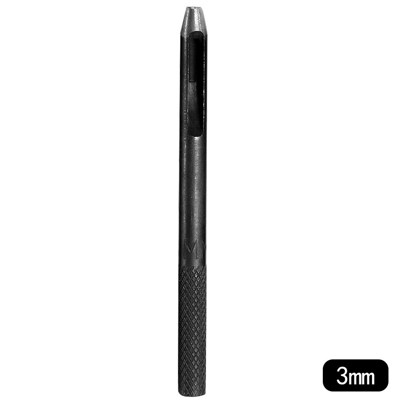 Lmdz stansning læder hul hul rund stål læder håndværk hul hul hul metal pakninger plast gummi værktøj 1mm-10mm: 3mm
