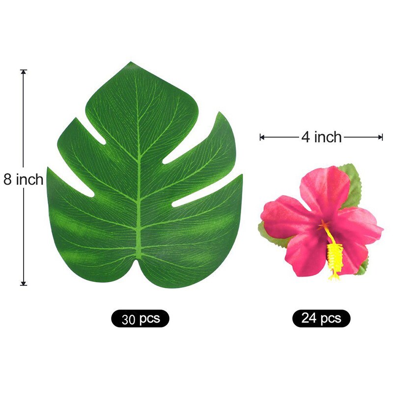 109/149 pièces tableau jupe raphia Style frange fête décoration Kit pour Tiki Tropical Hawaii ou Moana thème anniversaire yu-hom