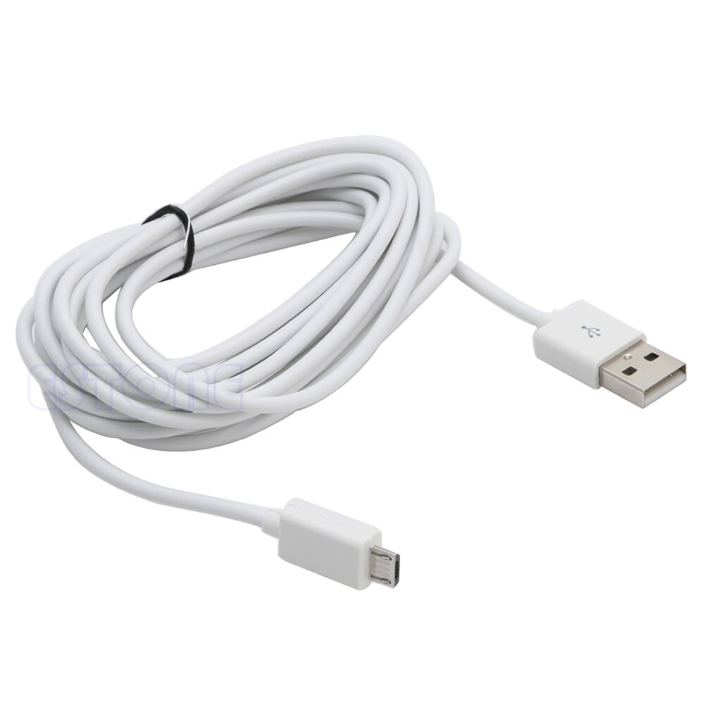 Long 3 Meter Micro USB Charge Charging Power Cable For PS4 Controllers: W
