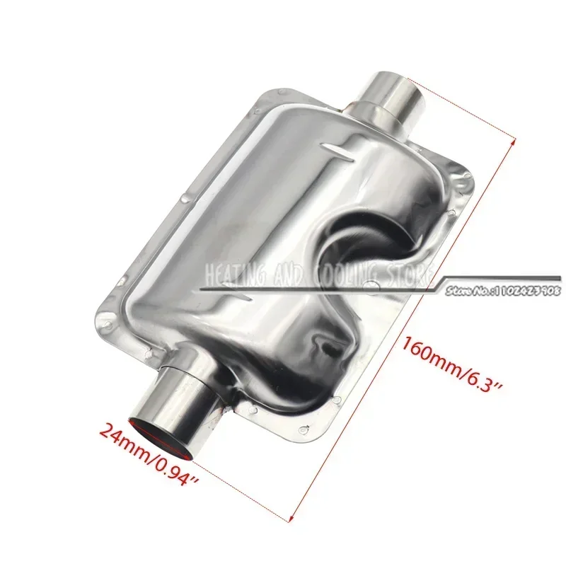 Tuyau d'accès au chauffage de stationnement diesel, conduit Webasto Eberspacher, accessoire de chauffage argenté, filtre 25mm, 60cm-300cm, 24mm
