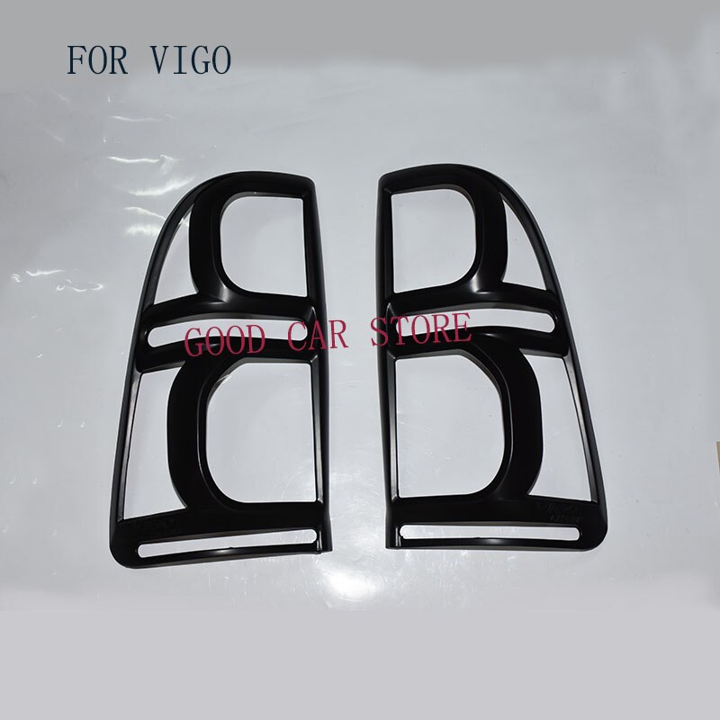 FIT For Hilux vigo Accessories ABS Black Rear Lamp Cover Tail Lights for Hilux Vigo: Default Title