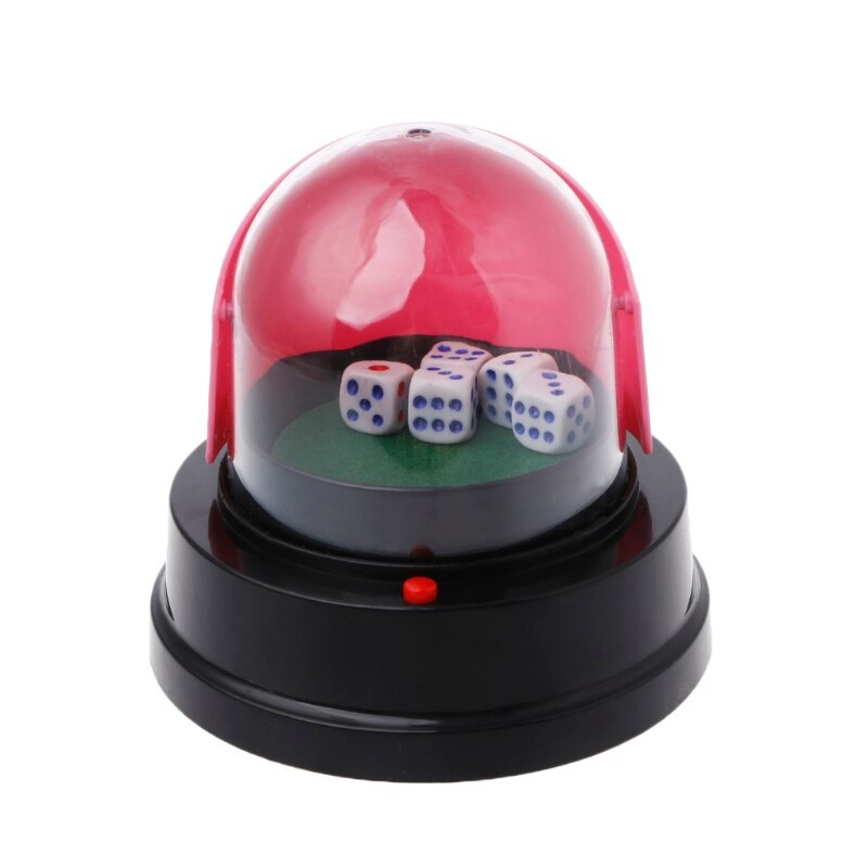 Jogo da festa da barra do pub a pilhas do copo do rolo dos dados automático com 5 cubos