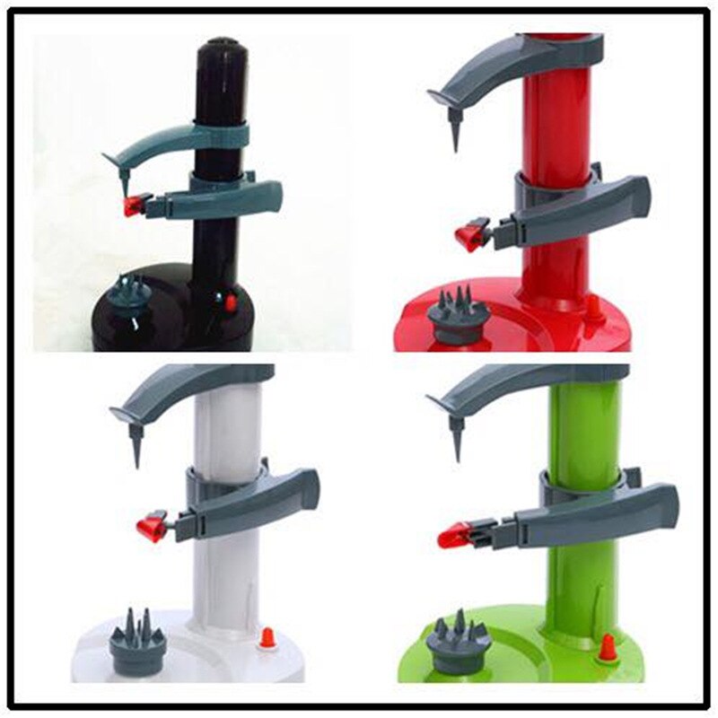 4 Kleur Multifunctionele Rvs Elektrische Dunschiller Automatische Fruit Dunschiller Drie Reserve Messen Aardappel Schillen Machine