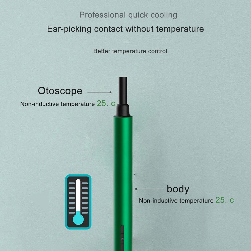 WiFi Otoscope USB Charging Otoscope Wireless Connection Three-axis Smart Directional Gyroscope Nontemperature Sensitive Earplugs