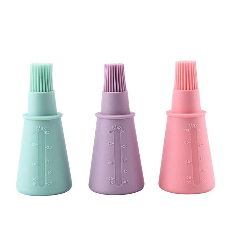 Pincéis de silicone europeus para assar, ferramenta de cozinha com escala, pincel para assar pão, cozinhar, raspar, grelhar