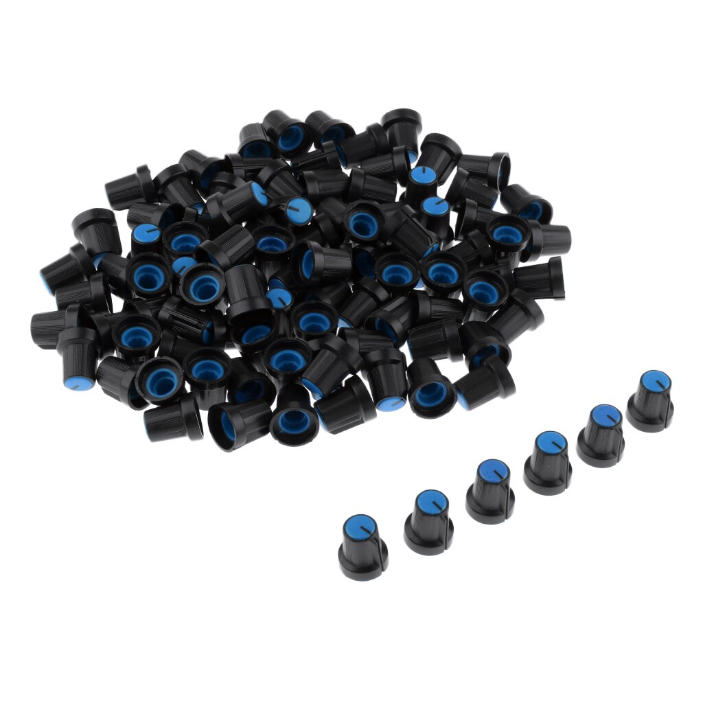 100 Pieces 6mm Plastic Potentiometer Control Volume Knobs Mini Cap