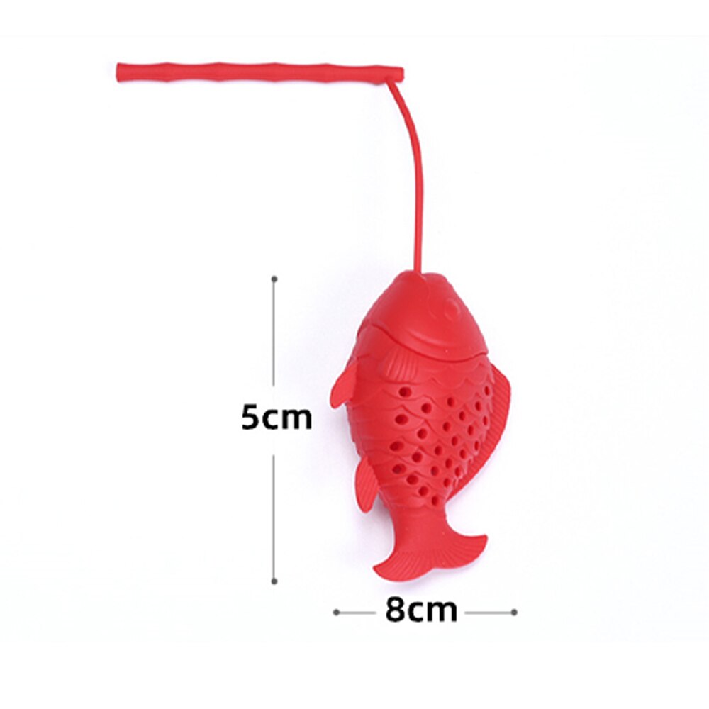 1 stk tebladssi silikone fiskeform infuser til teposer urtekrydderi filter diffuser tekande mini køkkentilbehør