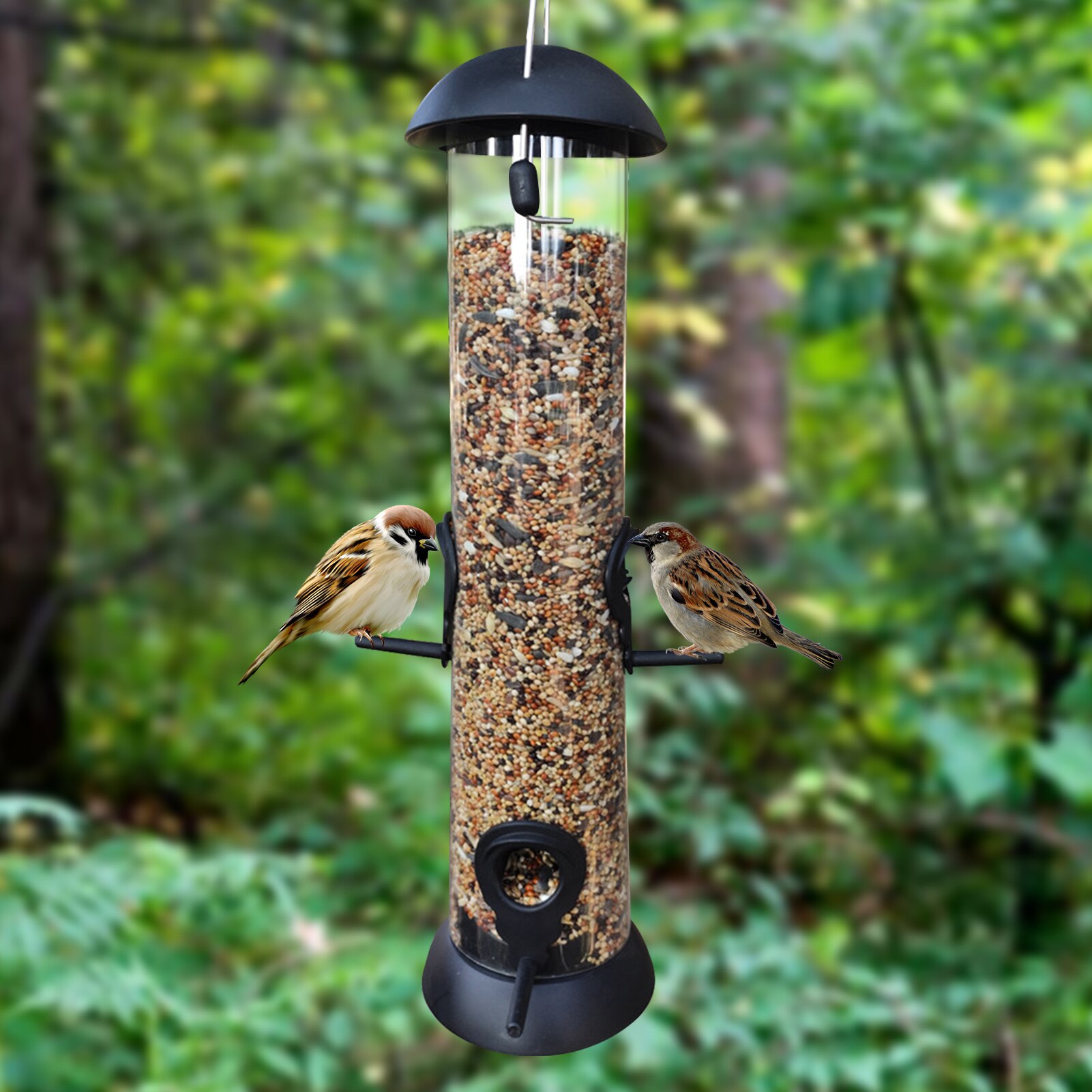 Outdoor Bird Feeder Feed Station Hanging Feeder High Hard Plastic Windproof And Waterproof Bird Feeder Pet Bird Supplies