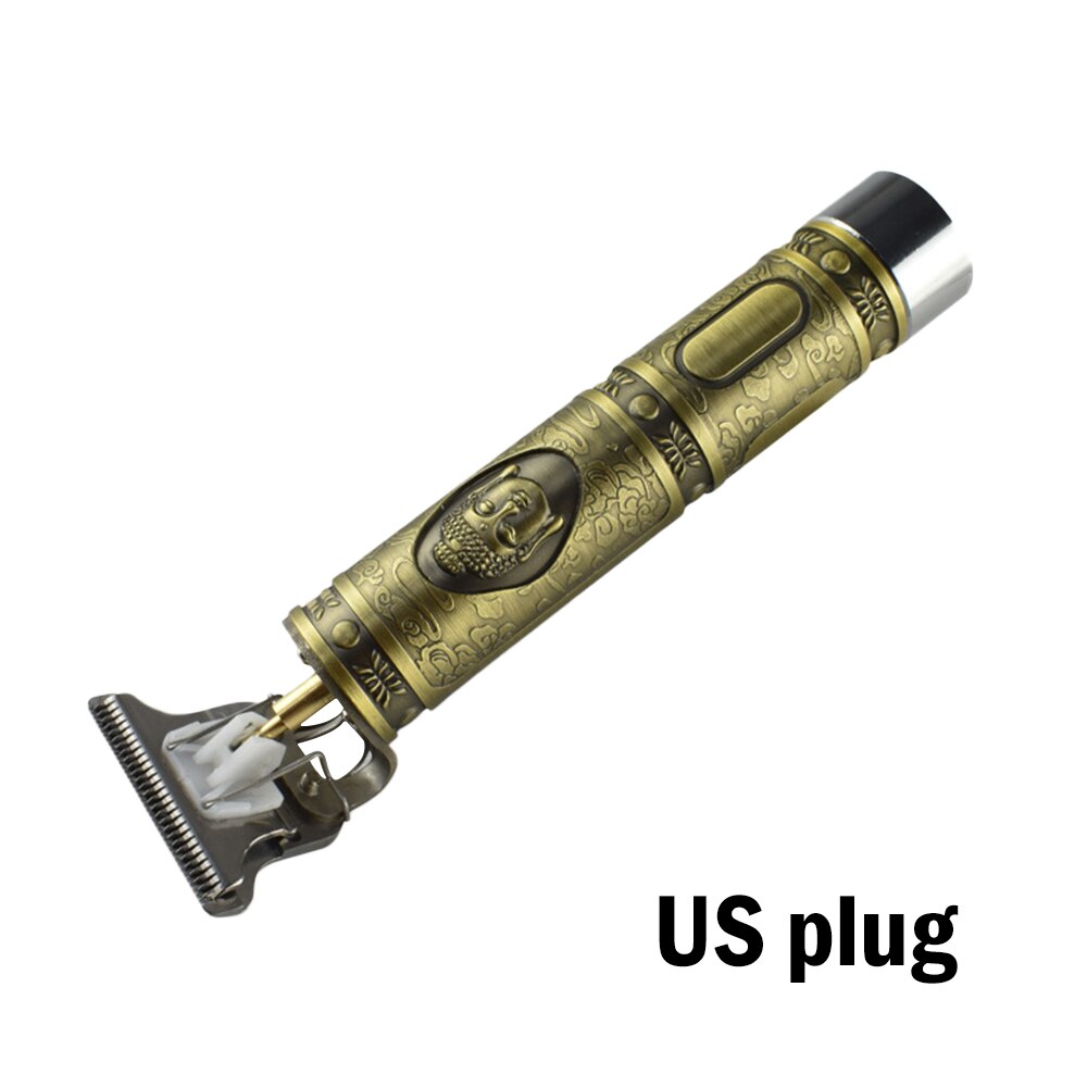 Uppladdningsbar keramisk hårtrimmer frisör hårklippare maskin klippa skägg trimmer för män frisyr: Us plug