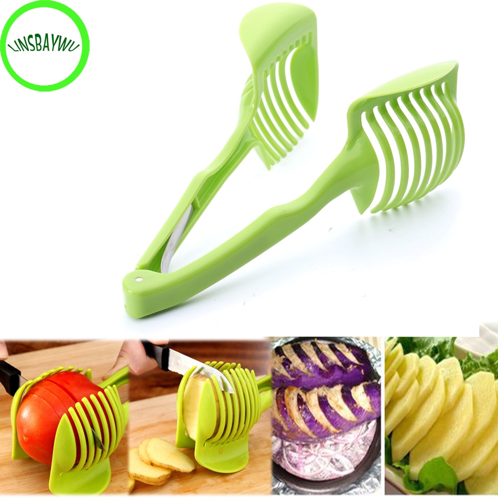30F # Tomaat Snijmachine Plastic Vruchten Cutter Tool Perfect Slicer Tomaat Aardappel Ui Shreadders Slicer Citroen Snijden Houder
