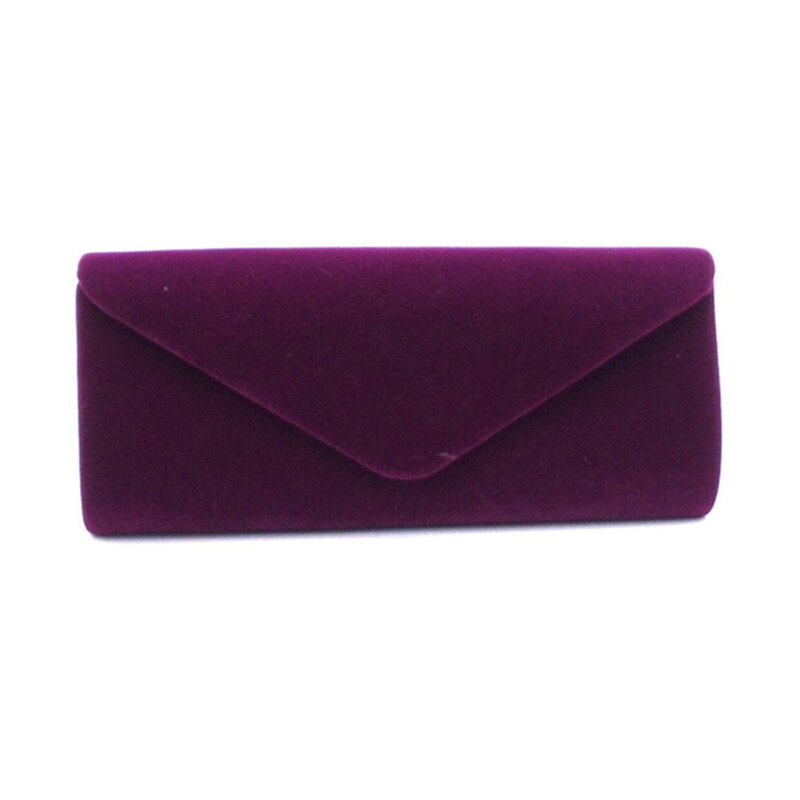 1Pcs Rood Zwart Blauw Paars Dame Flanel Diner Tas Met Afneembare Ketting Bruiloft Bruidsmeisje Clutch Bag Kerst Jaar: Purple