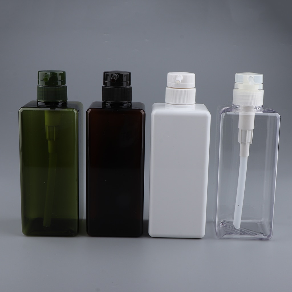 Tyhjä muovinen shampoo hoitoaine pumppupullo uudelleentäytettävä säiliö 650ml,  vihreä/tummanruskea/kirkas/valkoinen valittavissa