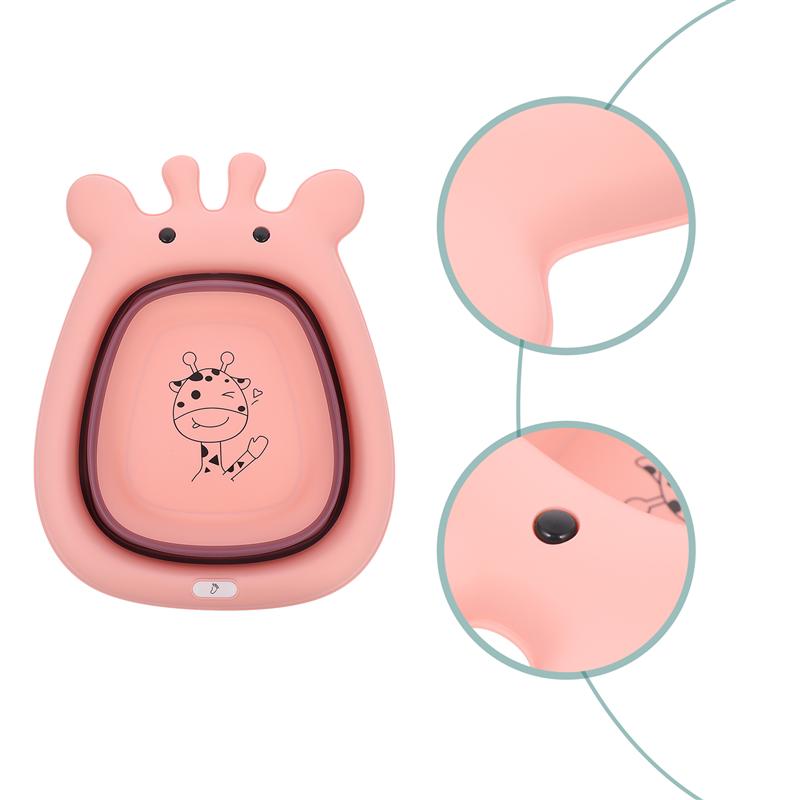 1pc Baby Footbath Basin Cartoon Tubs Adorable Kids Washbasin Plastic Bath Basin