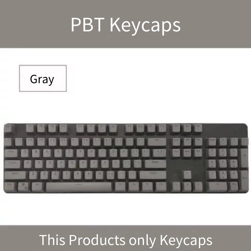 Trasmissione Della Luce PBT Keycap 87/104 Keycap Cherry MX Interruttore Personalità Keycap Per Tastiera Meccanica: Gray