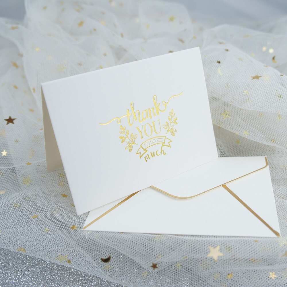 25 satz Gold danke falten karte blume Danke geben Schild Karte senden Glück Liebe hochzeit Party karten Einladung mit umschlag