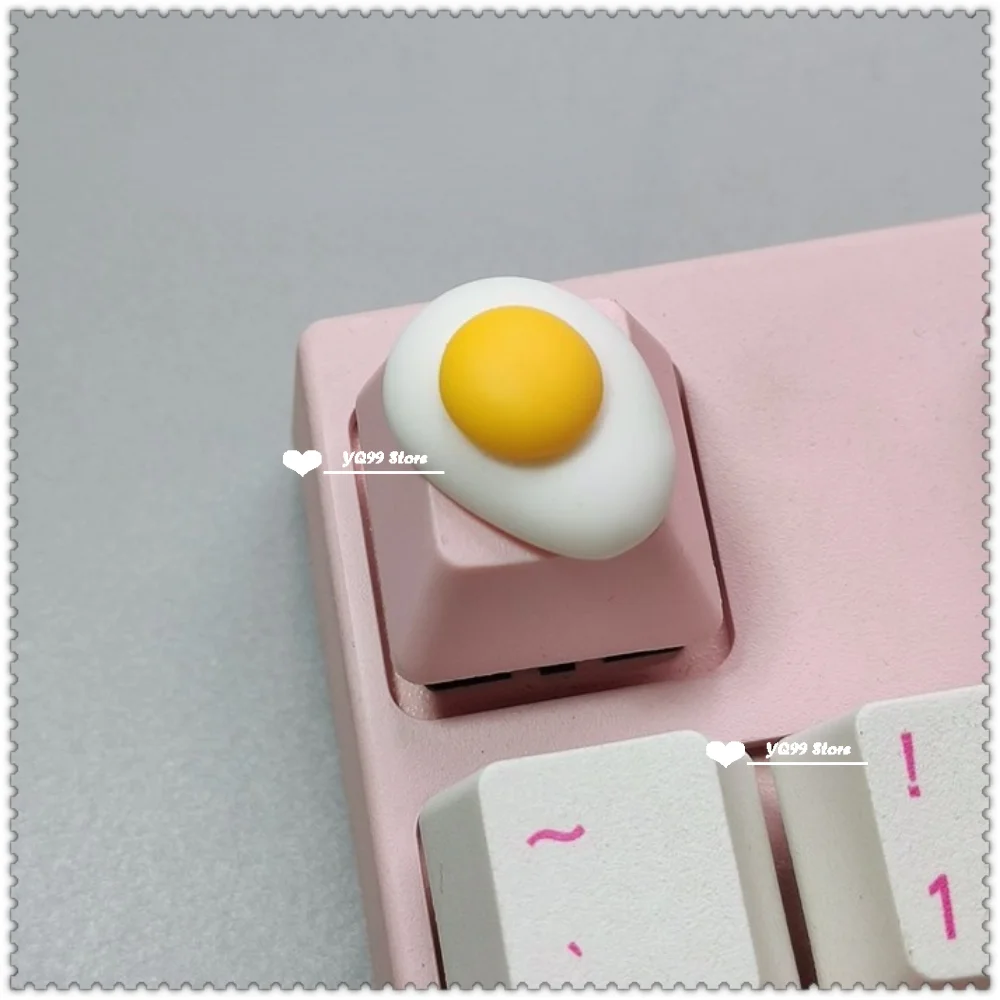 Capuchons de touches de clavier faits à la main, dessin animé, joli pour fille, rose, OEM ESC, pour jeu, clavier mécanique, personnalité artisanale: MARRON