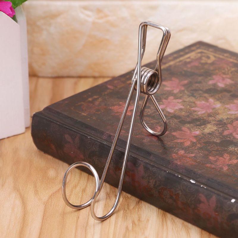 Gancho colgante para la ropa de acero inoxidable, gancho para colgar la ropa, colgador para botas, soporte para toallas, archivador de papel, Clip, sello para aperitivos, almacenamiento 10 Uds.