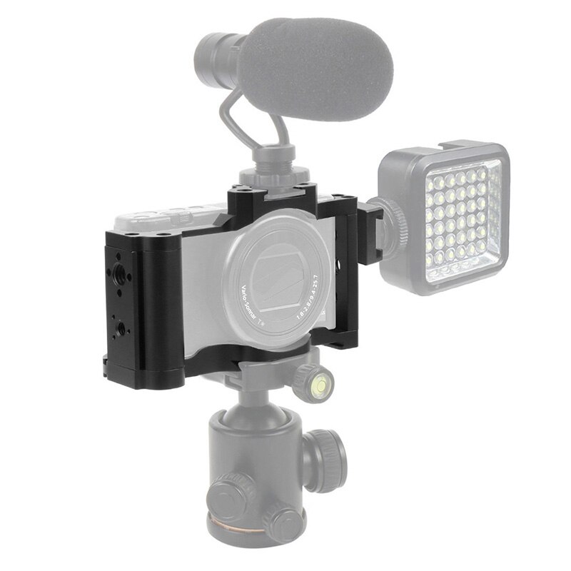 BGNing Aluminium Kamera KäFeige bilden-passend für Sony ZV1 Anlage Vlog mit Arri Kalten Schuh Montieren 1/4 &quot;3/8&quot; See für Mic-Licht DSLR